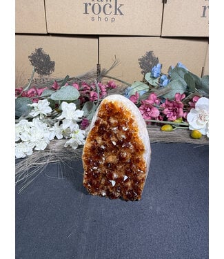 Citrine Polished Druzy Cut Base (heat treated) #49, 542gr