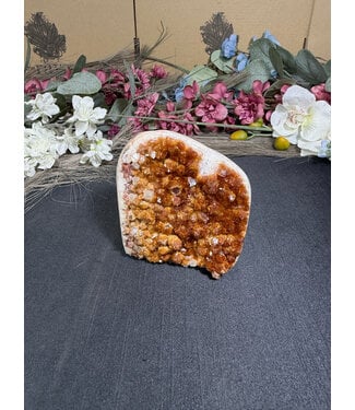 Citrine Polished Druzy Cut Base (heat treated) #44, 522gr