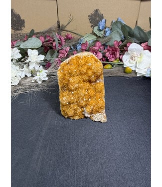 Citrine Polished Druzy Cut Base (heat treated) #43, 428gr