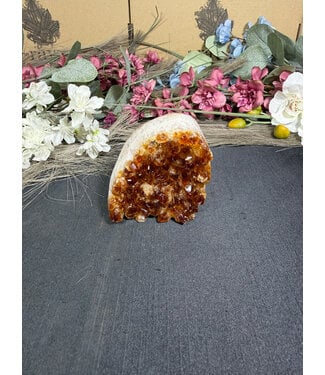 Citrine Polished Druzy Cut Base (heat treated) #37, 326gr