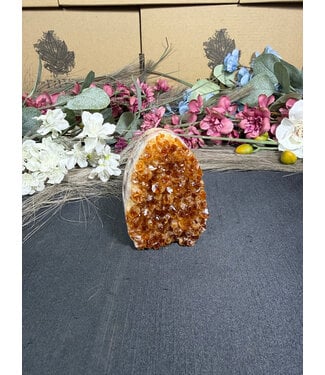 Citrine Polished Druzy Cut Base (heat treated) #35, 314gr