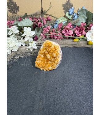 Citrine Polished Druzy Cut Base (heat treated) #36, 314gr