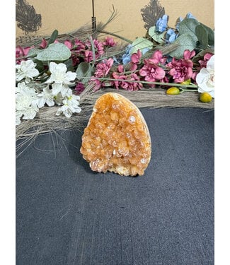 Citrine Polished Druzy Cut Base (heat treated) #34, 286gr