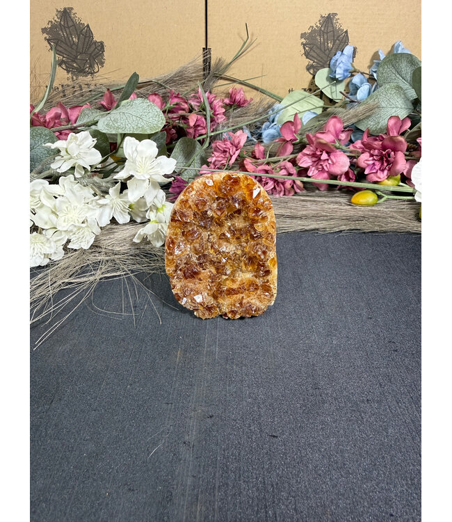 Citrine Polished Druzy Cut Base (heat treated) #30, 298gr