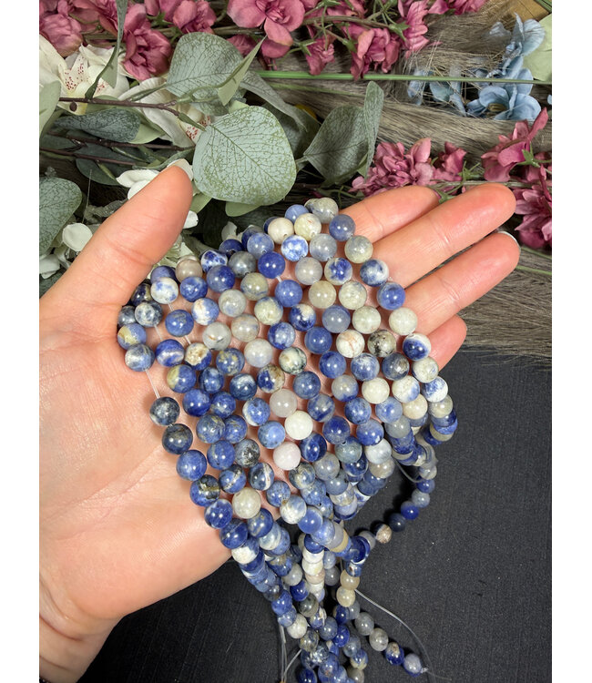 Sodalite Beads Polished 15" Strand 6mm 8mm 10mm