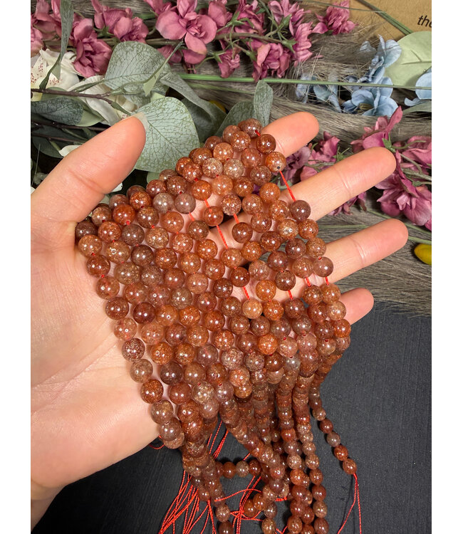 Strawberry Quartz Beads Polished 15" Strand 4mm 6mm 8mm