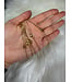 Oval 304 Stainless Steel Gold Plated Necklace, Rose Quartz