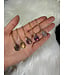 Oval 304 Stainless Steel Gold Plated Necklace, Amethyst