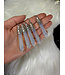 Faceted Bullet Point Platinum Necklace, Opalite