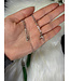 Faceted Bullet Point Platinum Necklace, Green Aventurine