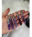 Faceted Bullet Point Platinum Necklace, Amethyst