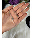 Faceted Bullet Point Platinum Necklace, Rose Quartz