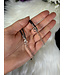 Natural Black Obsidian Arrowhead Necklace, Electroplated Golden