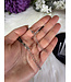 Natural Black Obsidian Arrowhead Necklace, Electroplated Platinum