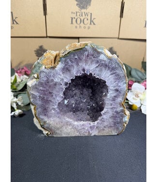 Natural Agate Geode Cut Base #41, 4570gr
