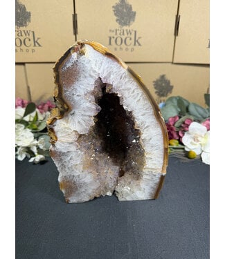 Natural Agate Geode Cut Base #45, 5430gr