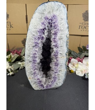 Natural Agate Geode Cut Base #46, 7228gr