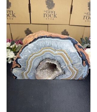 Natural Agate Geode Cut Base #67, 8762gr