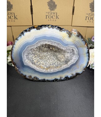 Natural Agate Geode Cut Base #66, 7568gr