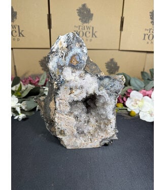 Natural Agate Geode Cut Base #65, 2700gr