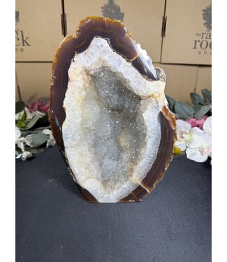 Natural Agate Geode Cut Base #62, 3932gr
