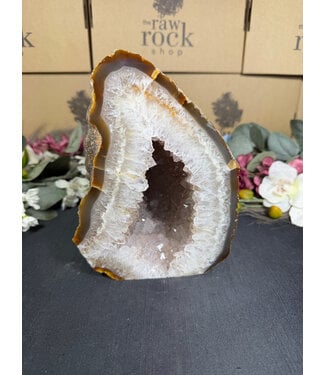 Natural Agate Geode Cut Base #63, 3914gr