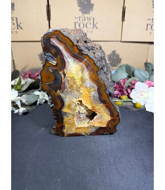 Natural Agate Geode Cut Base #59, 3094gr