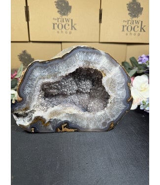 Natural Agate Geode Cut Base #54, 3622gr