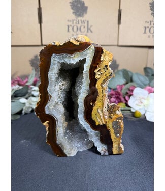 Natural Agate Geode Cut Base #53, 2412gr