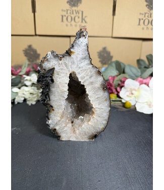 Natural Agate Geode Cut Base #52, 1826gr