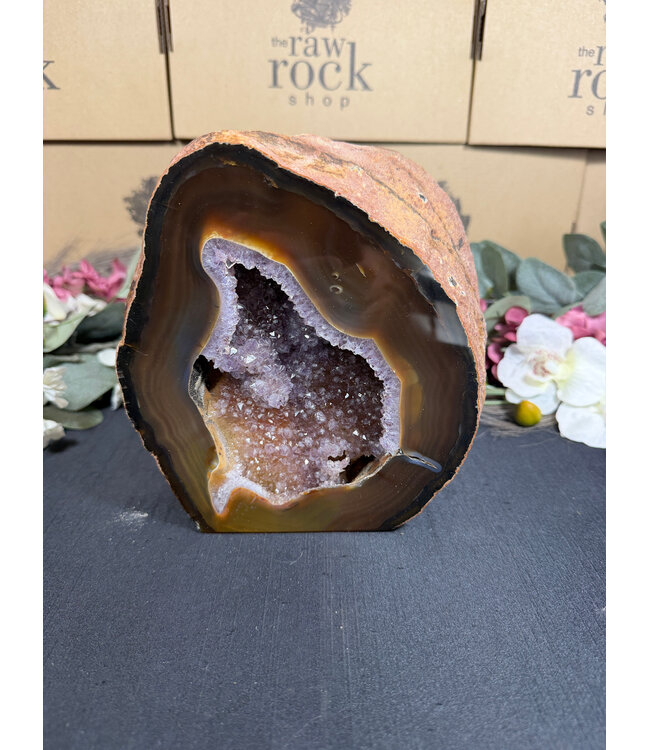 Natural Agate Geode Cut Base #42, 2808gr