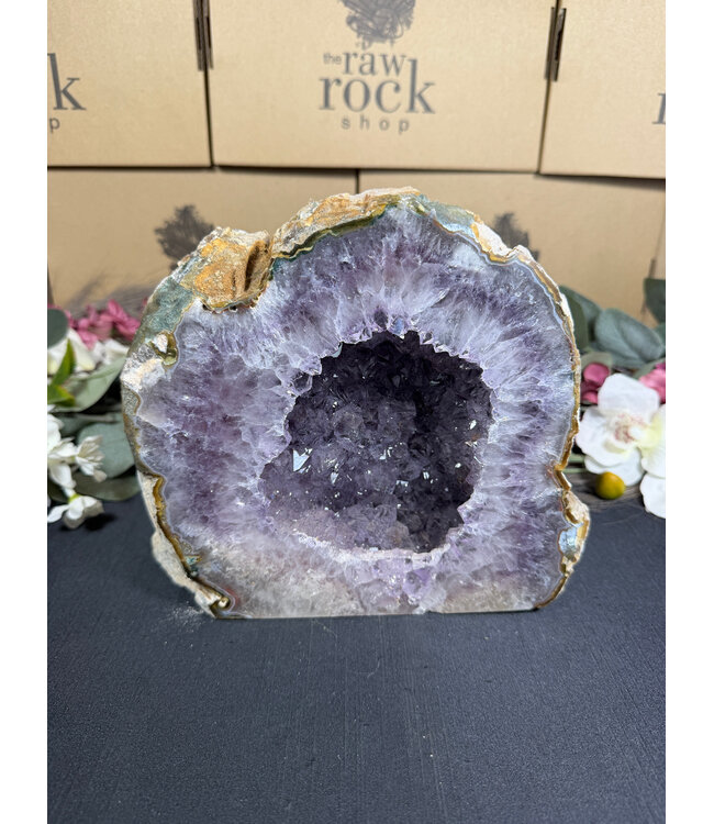 Natural Agate Geode Cut Base #41, 4570gr