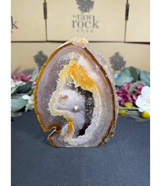 Natural Agate Geode Cut Base #37, 1196gr