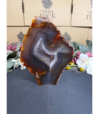 Natural Agate Geode Cut Base #36, 1998gr