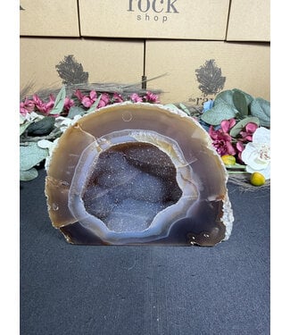 Natural Agate Geode Cut Base #34, 1278gr