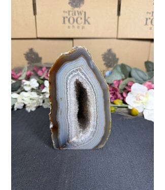 Natural Agate Geode Cut Base #30, 1972gr