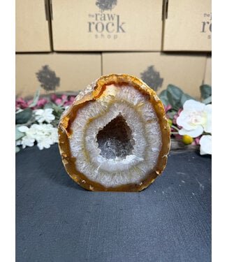 Natural Agate Geode Cut Base #94, 1956gr