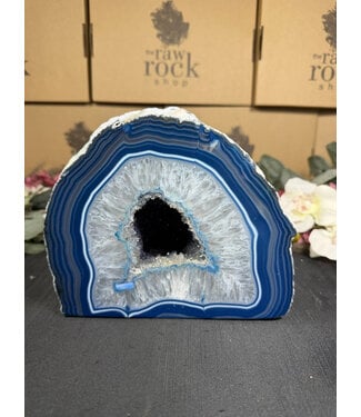 Blue Agate Geode Cut Base #8, 4820gr