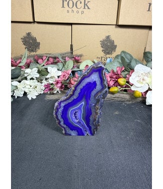 Purple Agate Geode Cut Base #15, 564gr