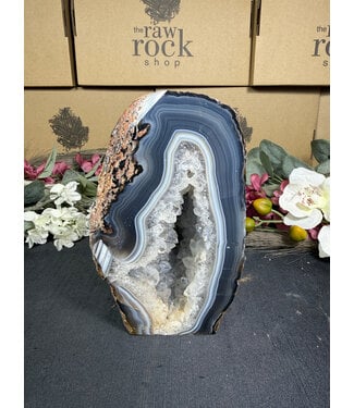 Natural Agate Geode Cut Base #98, 1686gr