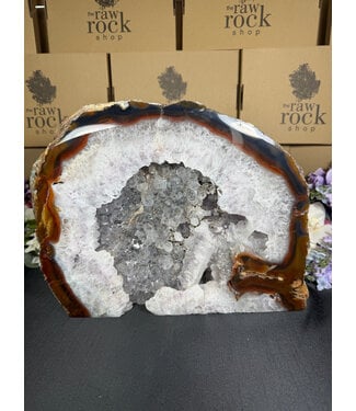 Natural Agate Geode Cut Base #99, 15208gr