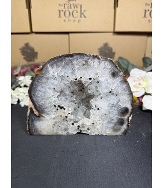 Natural Agate Geode Cut Base #97, 1260gr