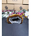 Natural Agate Geode Cut Base #95, 932gr