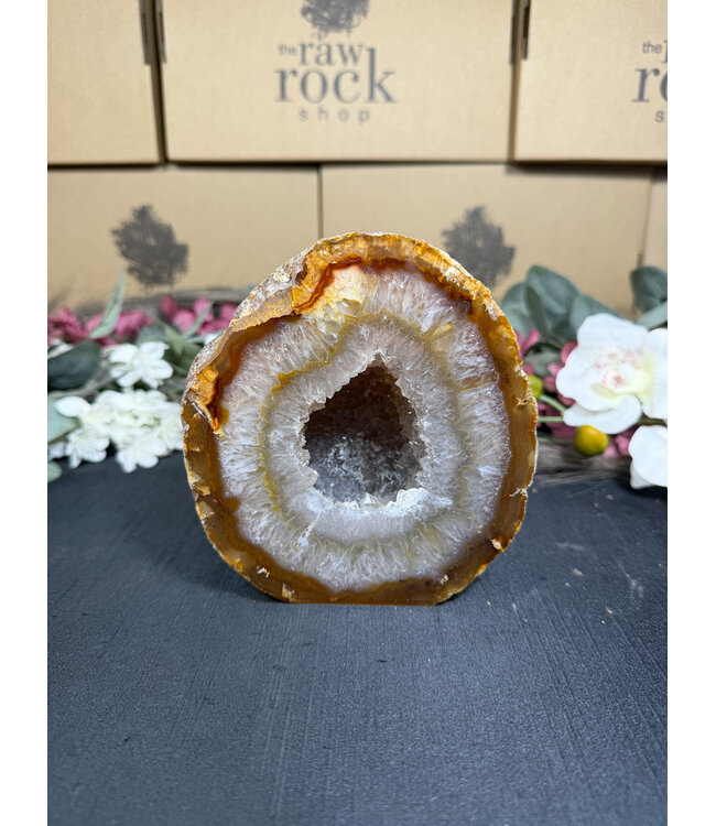 Natural Agate Geode Cut Base #94, 1956gr