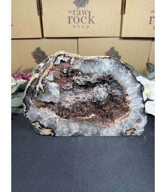 Natural Agate Geode Cut Base #88, 3260gr