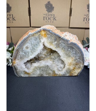 Natural Agate Geode Cut Base #86, 6620gr