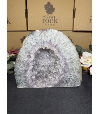 Natural Agate Geode Cut Base #82, 2344gr