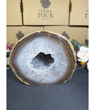 Natural Agate Geode Cut Base #78, 3596gr