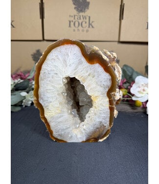 Natural Agate Geode Cut Base #76, 4062gr