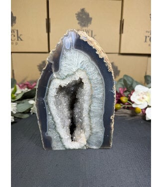 Natural Agate Geode Cut Base #77, 5632gr